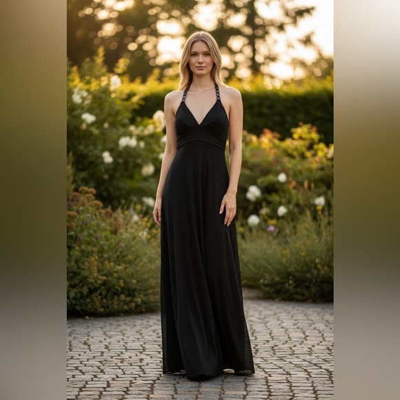COOGI Dresses & Skirts - COOGI Black Halter Maxi Dress